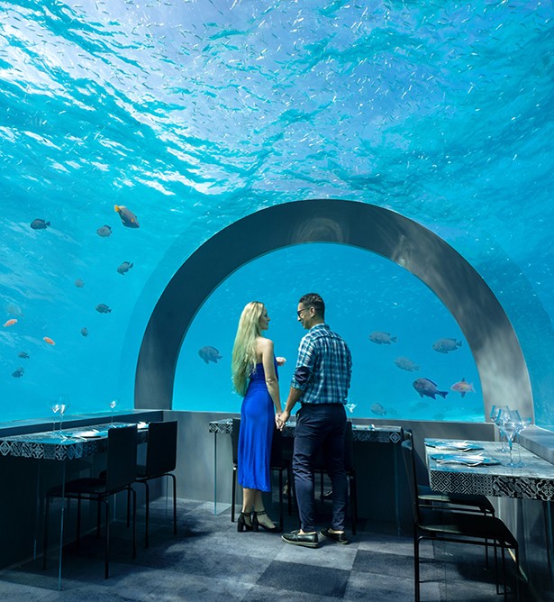 Restaurante submarino en You & Me, Maldivas
