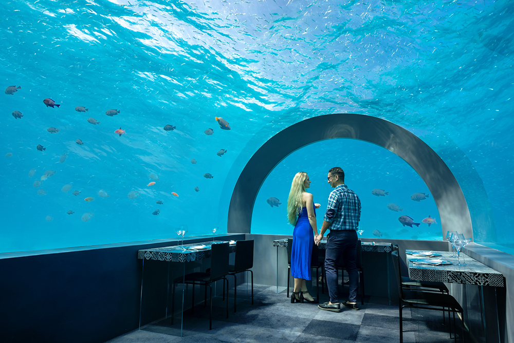 Restaurante submarino en You & Me, Maldivas