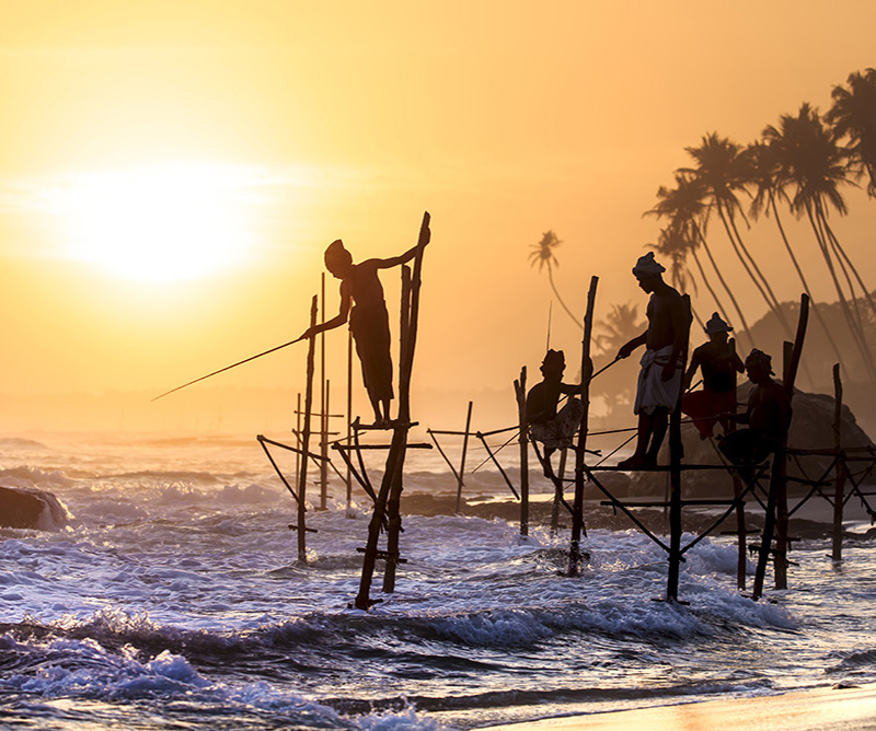 Pescadores Weligama, Sri Lanka