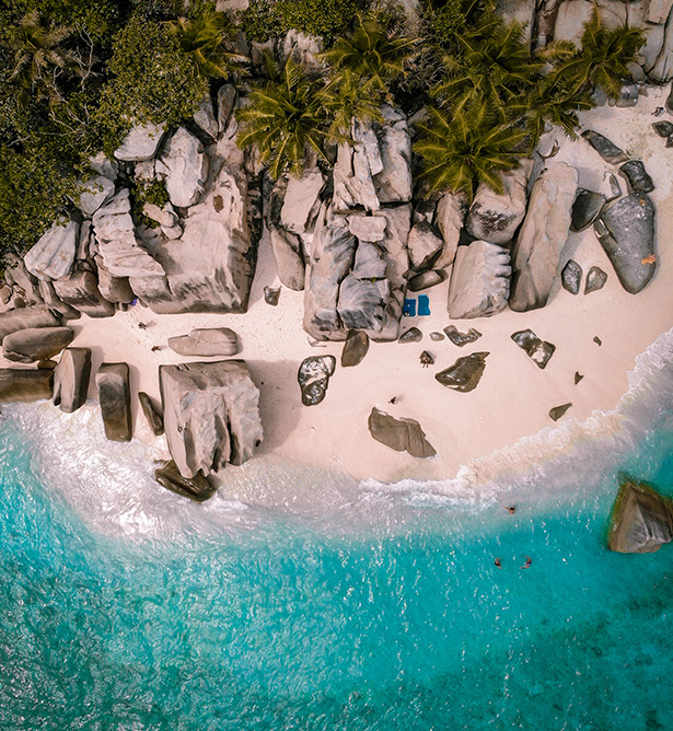 Playas graníticas desde el aire