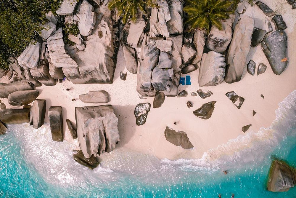 Playas graníticas desde el aire